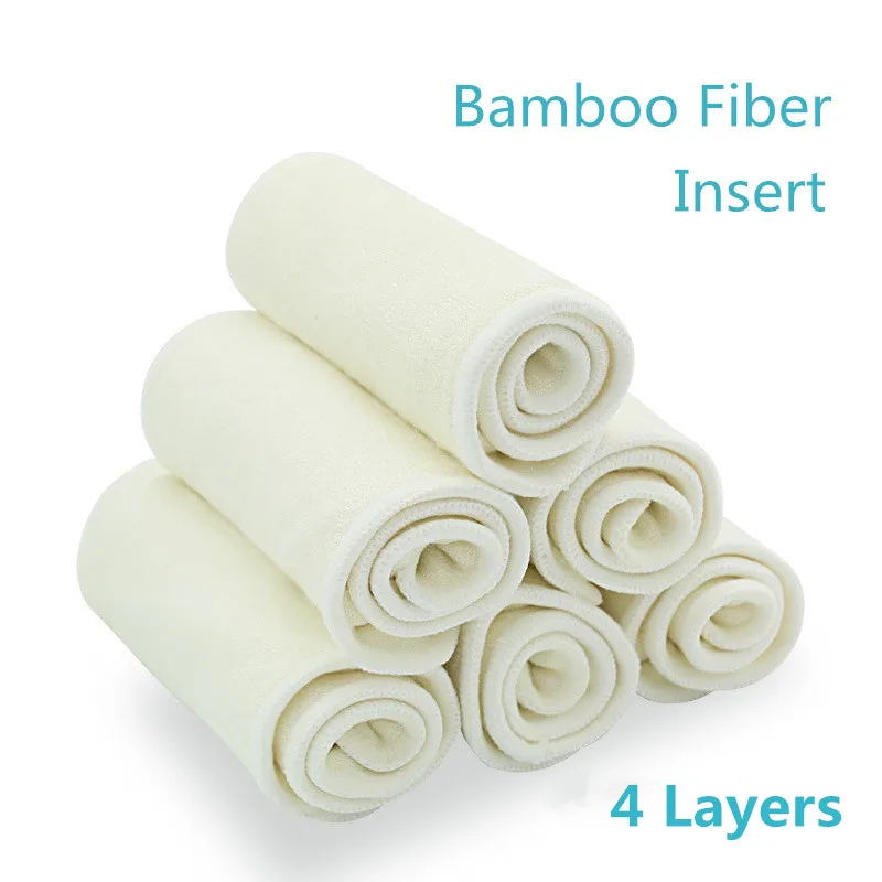1 pc bamboo fiber Детские Тканевые вкладыши в Подгузники Новорожденные Многоразовые моющиеся бамбуковые фибра; микроволокно подгузники для детских подгузников крышка дропшиппинг - Цвет: 1 pc bamboo fiber