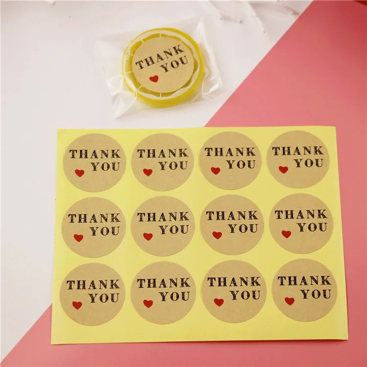 

Наклейки с надписью «Thank you», 360 шт./лот