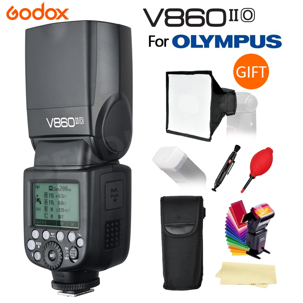 Godox V860IIO вспышка для камеры 2 4G HSS 1/8000s с литиевой батареей 2000 мАч Беспроводная