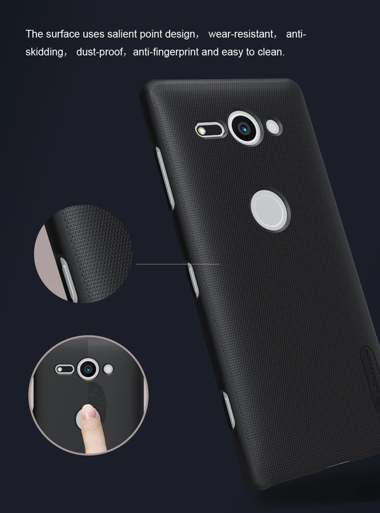 Для sony Xperia XZ2 Compact чехол Nillkin супер матовый защитный жесткий чехол для задней панели ПК для sony XZ2 Mini чехол для телефона+ Защитная пленка для экрана