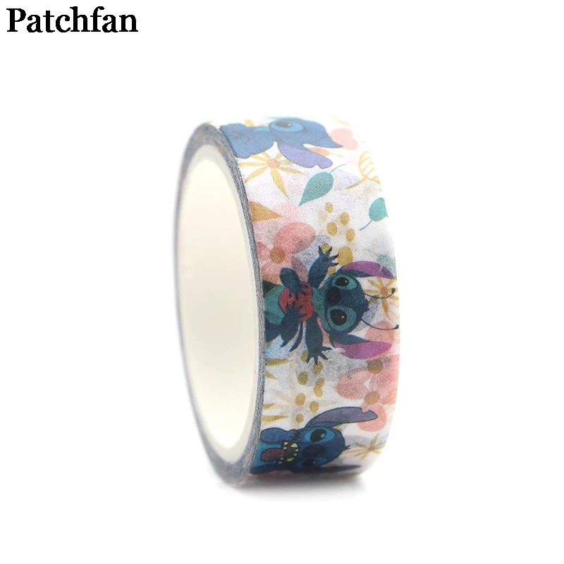 Patchfan Stitch meme Косплей малыш мультфильм альбом книга DIY Скрапбукинг клей васи маскирующая лента принт шаблон стикер A2020