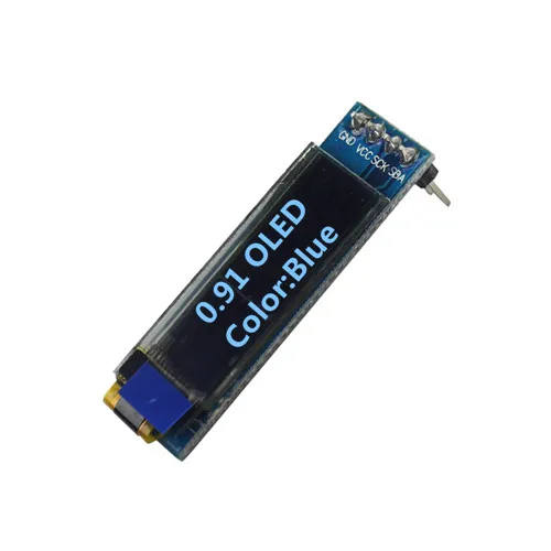 0,91 дюймов 128x32 IIC IEC белый/синий OLED ЖК-дисплей DIY модуль SSD1306 Драйвер IC DC 3,3 V 5V для arduino - Цвет: 0.91 4Pin Blue