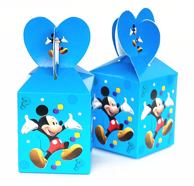 6 шт./лот конфетная коробка с принтом Микки принадлежности для тематической