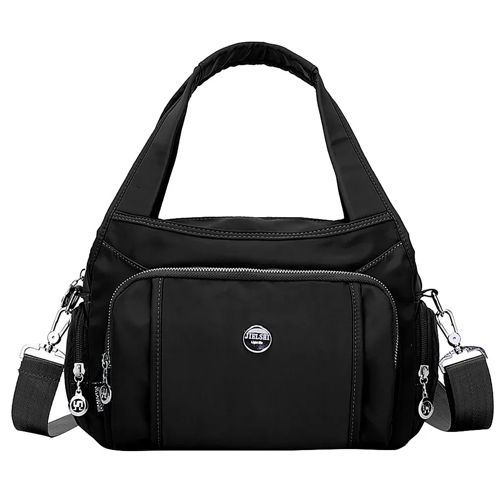 Women nylon shoulder bag handbag solid zipper waterproof Fashion Simple wild crossbody bag Messenger Bags sac main femme bolsos
