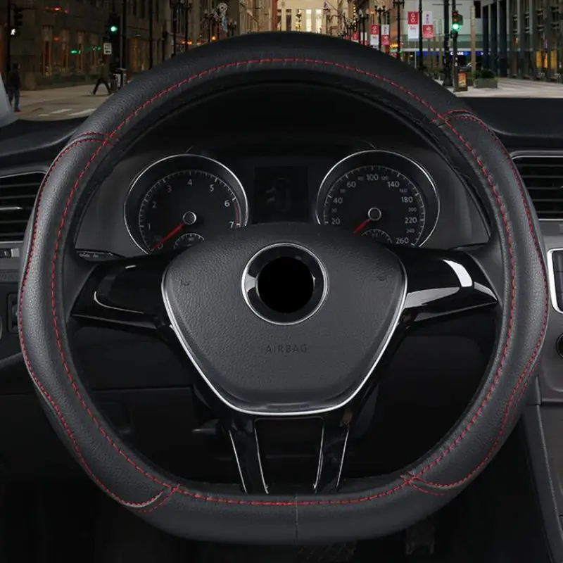 D-образная Оплетка на руль Suzuki Swift чехол рулевого колеса автомобиля из