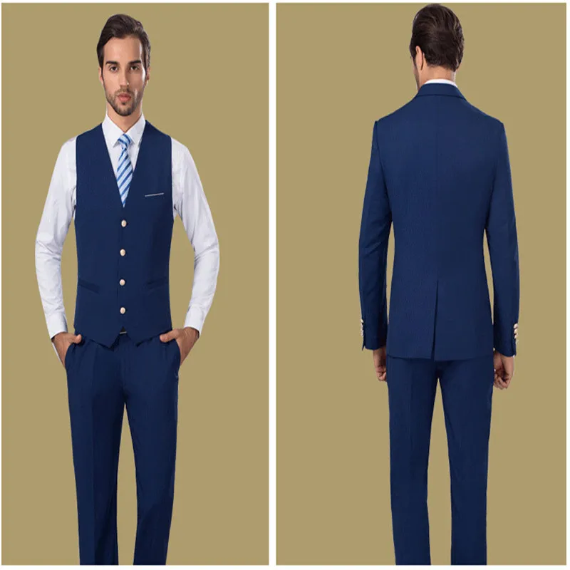 Новое двубортное платье мужской костюм жениха из трех предметов для свадебной