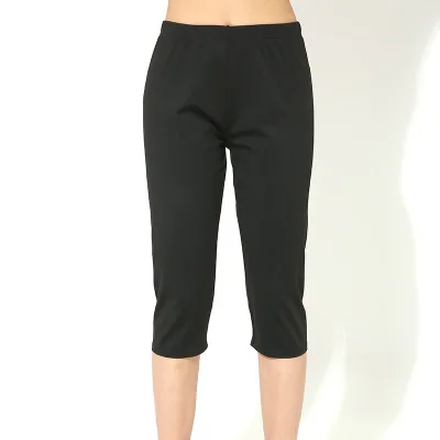 Cropped Trousers Для женщин свитшот и штаны, пальто с поясом; сжигание жира живота штаны для бега, фитнес, тренажерный зал спортивные Костюмы для Вес потери - Цвет: Cropped Trousers