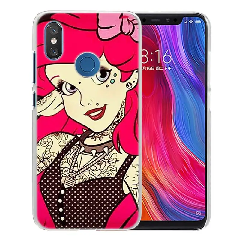 06 Для Xiaomi Redmi Note 7 Go 6 6A Pro S2 5 Plus 4X mi играть Honor 8 lite A2 A1 Прозрачный жесткий чехол Пластик чехол Ариэль маленькая татуировка в виде русалки - Цвет: 06