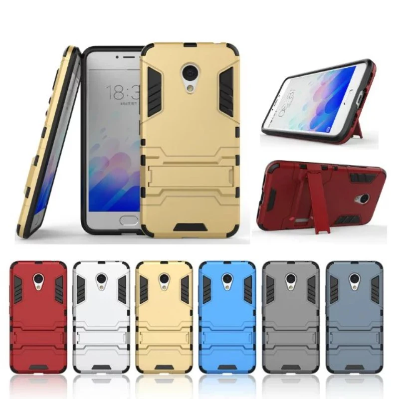 For Meizu m3 m3s mini meilan Case Heavy Duty Armor mobile Protective Back Cover stand 2 in 1 TPU+PC Shell Phone Accessories |