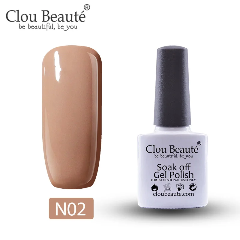 Clou Beaute Полупостоянный УФ-лак, Гель-лак, 10 мл, серия Nude, Гель-лак для ногтей, впитывающий Гибридный гвоздь, лак для ногтей - Цвет: N02