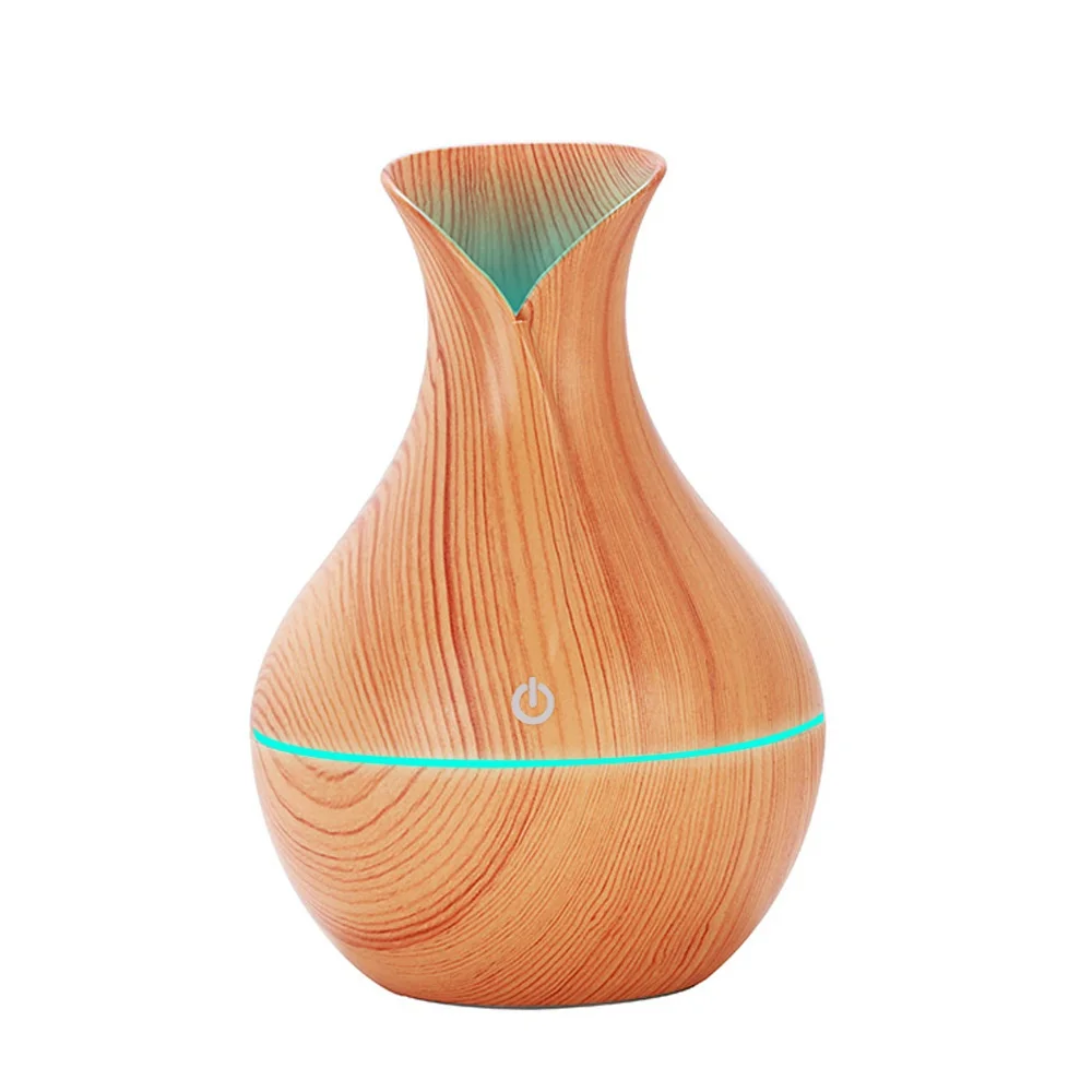 Electric humidifier aroma oil diffuser ultrasonic wood air USB cool mini mist maker LED lights for home office | Бытовая техника