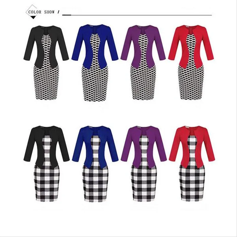 Для женщин Одна деталь лоскутное Цветочный принт элегантный Бизнес