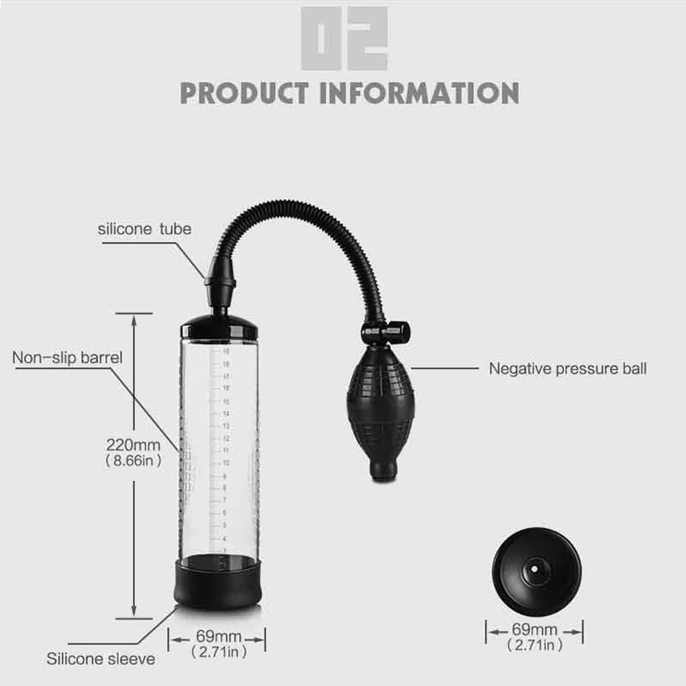 Насос для пениса вакуумный насос удлинитель увеличитель мужской тренажер