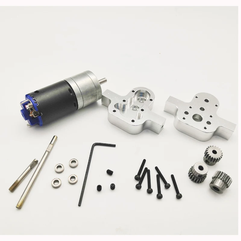 370 transfer case RBRC JJRC WPL B14 B36 C14 четыре колеса шесть привод армейский gss66 металлический чехол для передачи аксессуары DIY обновленная модифицированная модель игрушки - Цвет: 370 transfer case
