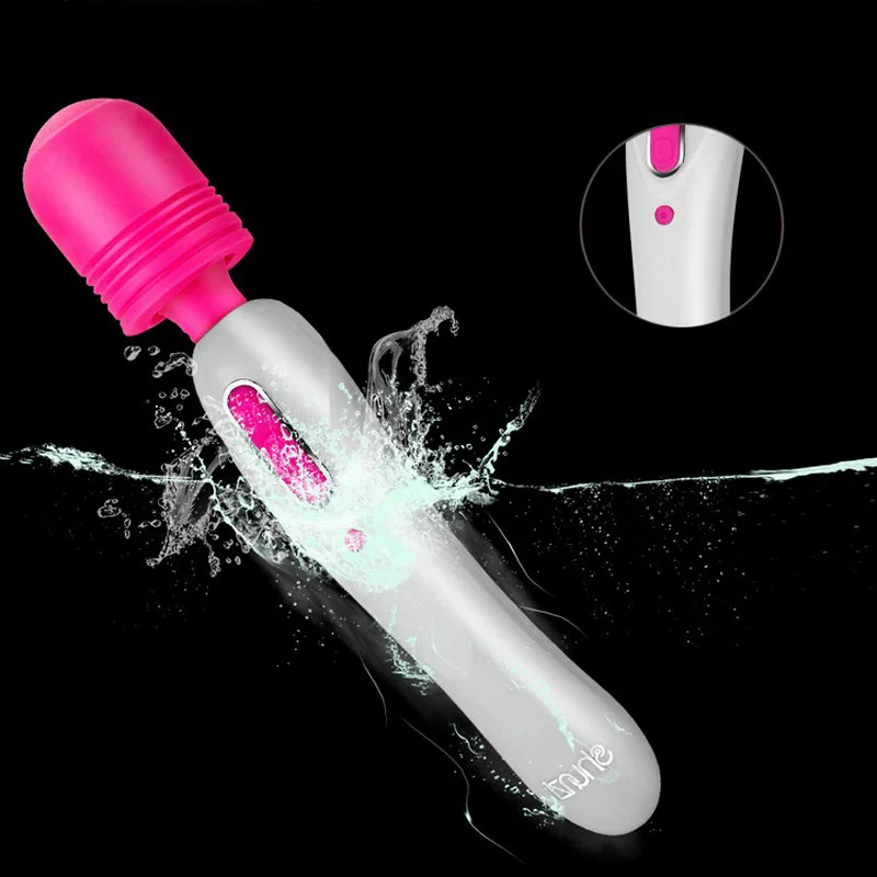 10 скоростей волшебная палочка вибратор USB Перезаряжаемый мощный массажер для