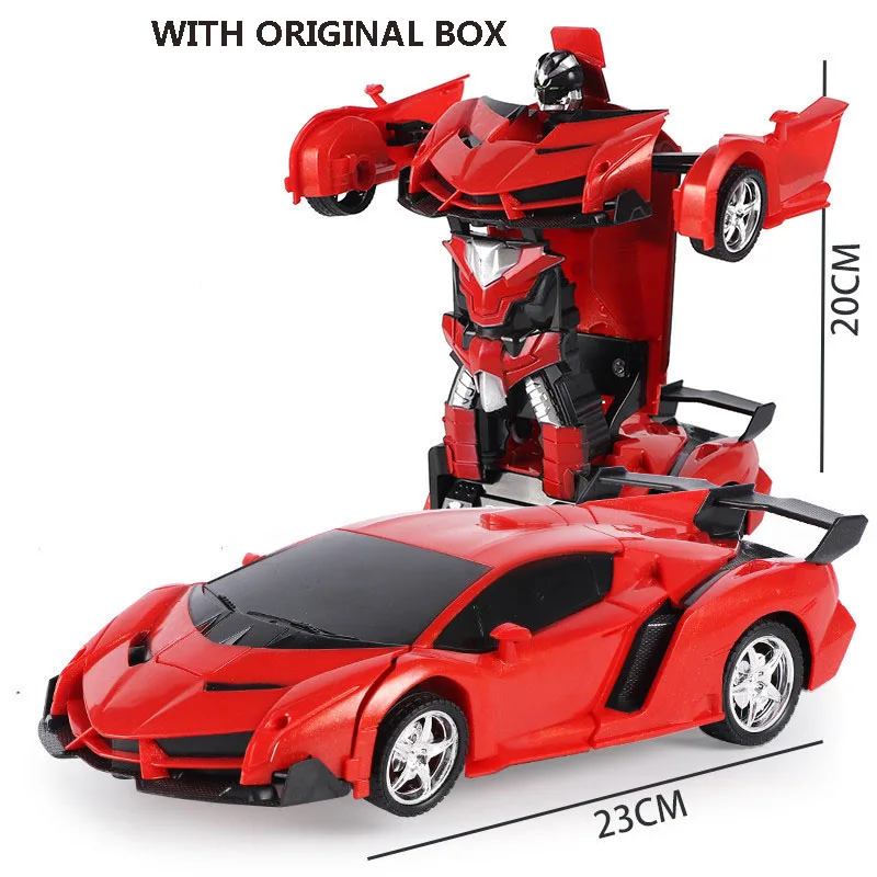 F. With original box Трансформатор Rc 2 в 1 Rc автомобиль Вождение спортивные автомобили привод трансформации модели роботов Дистанционное управление автомобиль Rc боевые игрушки подарок - Цвет: F. With original box