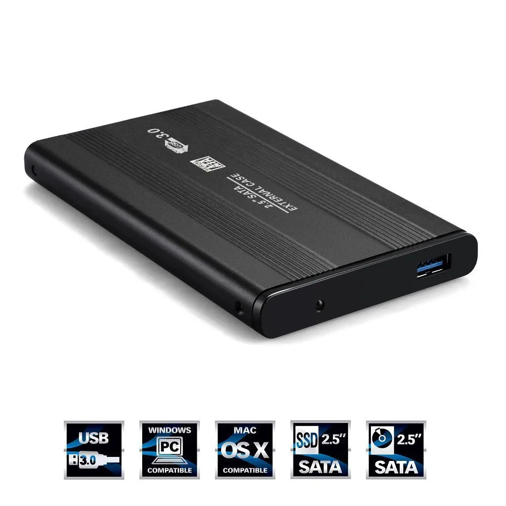2 5 дюйма алюминиевый корпус SATA Caddy для USB 3 0 внешний Супер Скоростной HDD SSD коробка