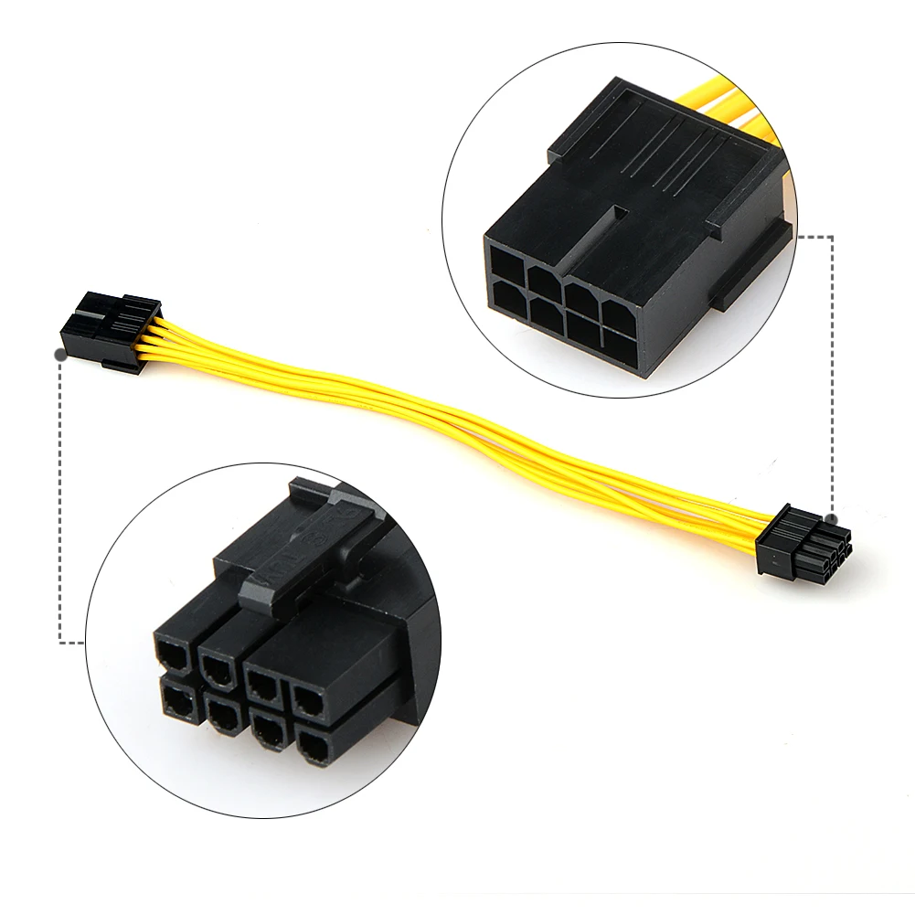 Силовой удлинитель PCI Express PCIe кабель питания для ПК с разъемом видеокарты 25 см 8