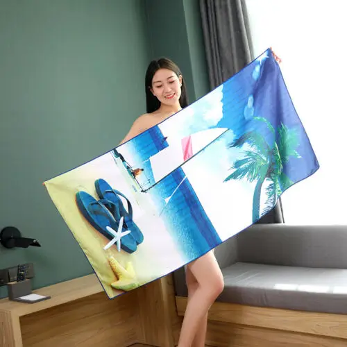 Летнее пляжное полотенце из микрофибры для кемпинга спортзала ванны путешествий