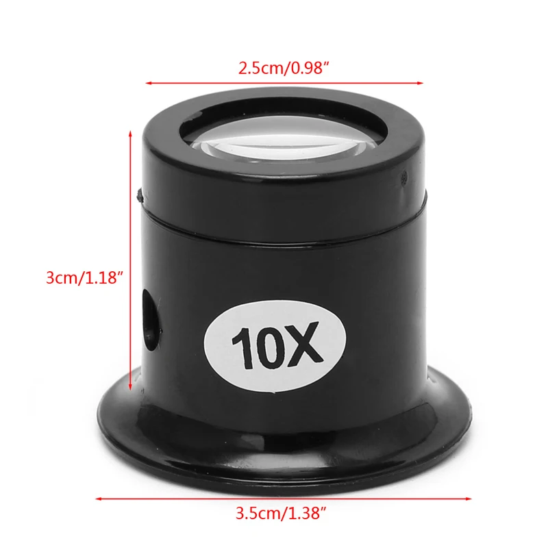 1 шт. 10X монокуляр увеличительное стекло лупа объектив часы инструмент глаз Лупа