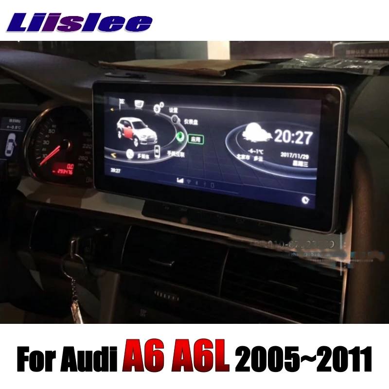 Liislee автомобильный мультимедийный плеер NAVI для Audi A6 A6L 2005~ 2011 MMI CarPlay адаптер 10,25 дюймов 4G аудио Радио Стерео gps навигация