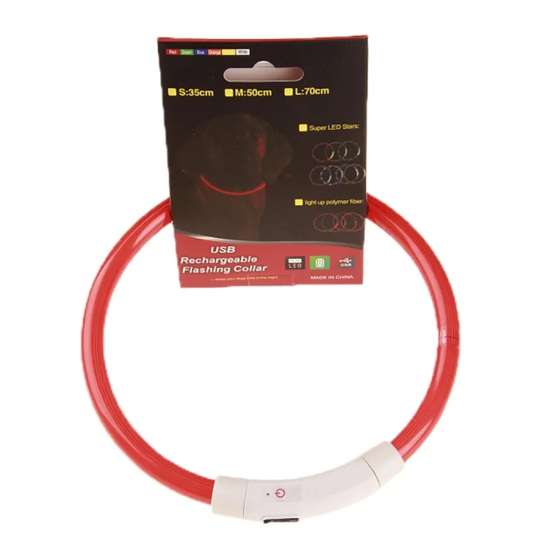 Новейший светодиодный ошейник для собак перезаряжаемая трубка мигающий ночной