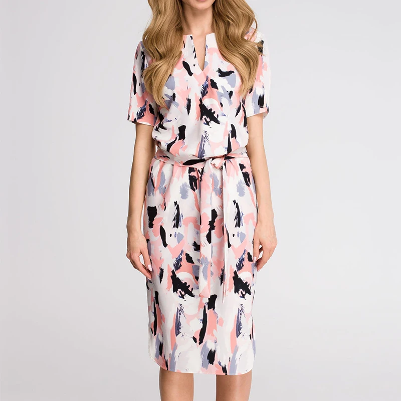

2019 New Hot Sale Women Midi Party Dress Geometric Print Summer Boho Beach Dress Loose Batwing Sleeve Dress Vestidos Plus Size