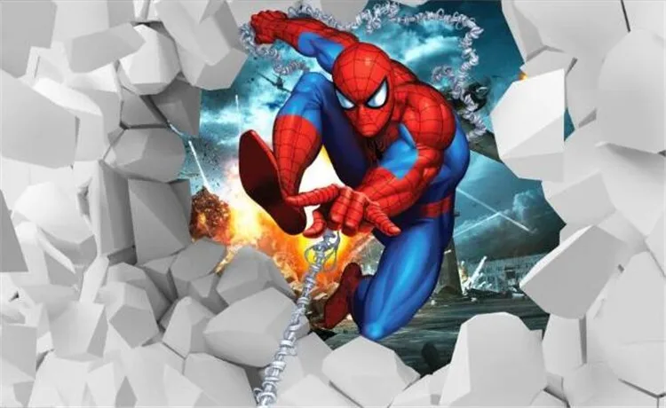 Пользовательские Настенные обои 3D стерео мультфильм паук детская комната