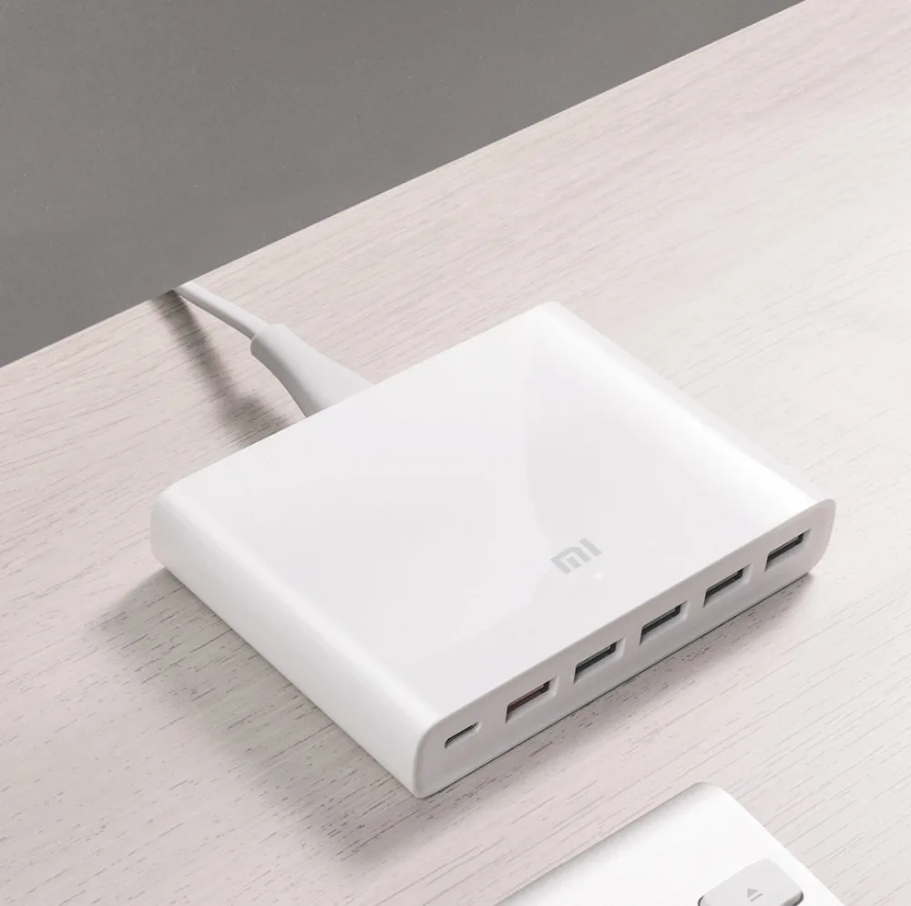 Оригинальное быстрое зарядное устройство Xiaomi USB-C, 60 Вт, выход type-C, 6 usb портов, QC 3,0, зарядка 18 Вт, x2+ 24 Вт(5 В = a макс.), для смартфона, планшета