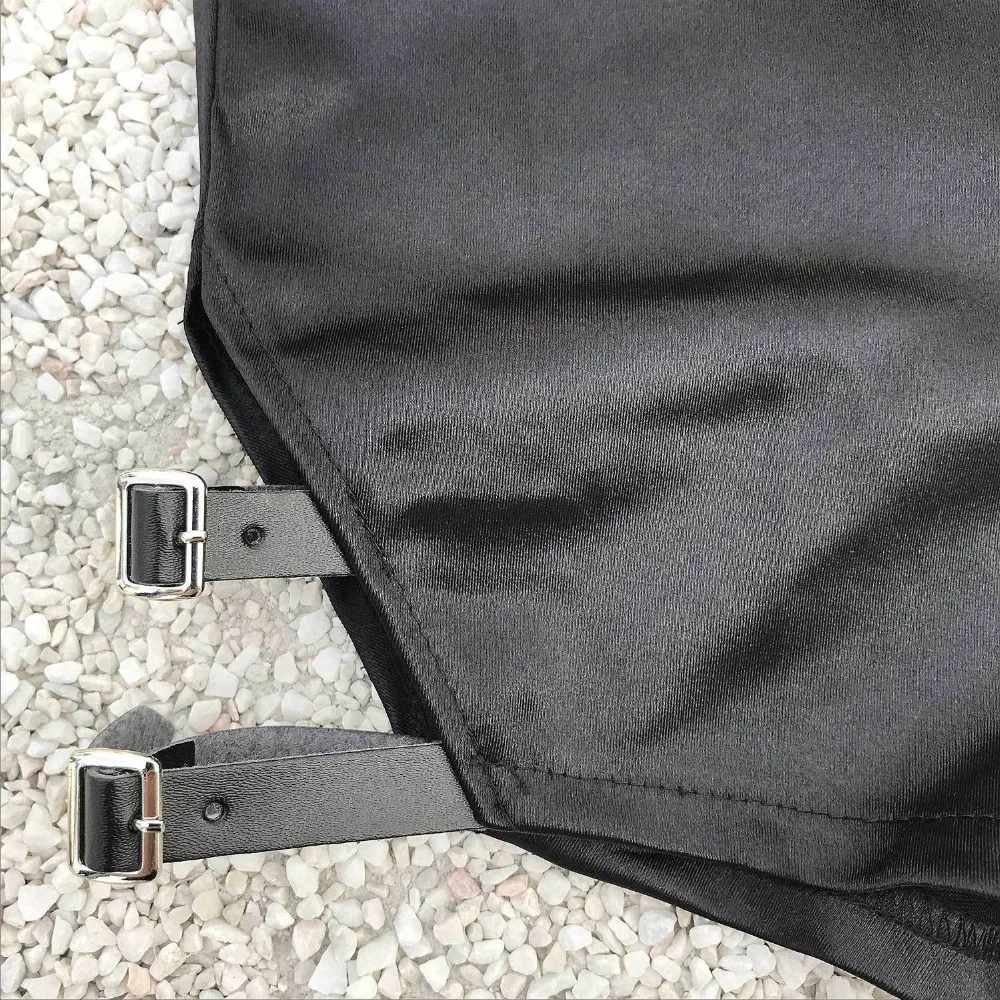 Сексуальные шорты с высокой талией Женские Черные Эластичные Обтягивающие Мини