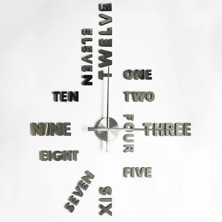 2018 новые большие настенные стикеры Часы зеркальная поверхность 3D DIY кварцевые