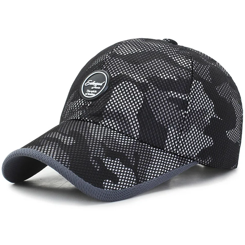 Men Sport Hat Cap Camo Military Caps Tennis Hat Outdoor Visor Cap Adjustable Women Gym Hat Breathable Fitness Running Caps
