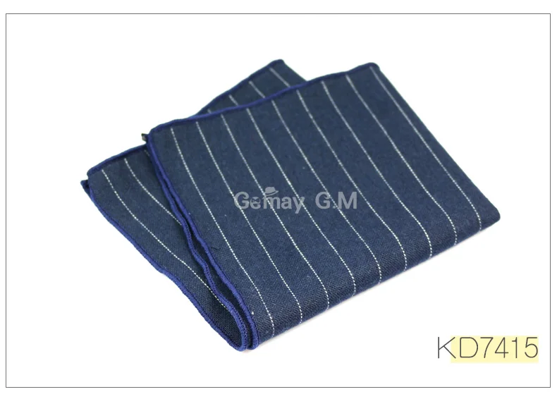 High Quality Cotton Mens Pocket Square Adult Plaid Hankerchief Scarves Vintage Hankies Men's Hanky Square Handkerchiefs - Цвет: KD7415