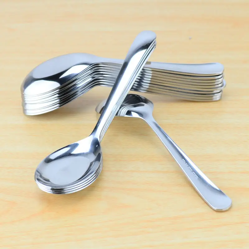 

Classic Dinner Stainless steel soup spoon Cutlery Tableware Tool 10 pieces /Lot