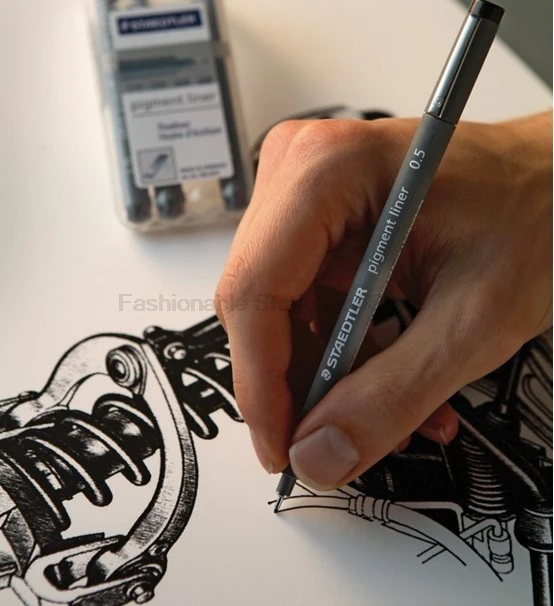 3 шт./партия STAEDTLER 308 черные чернила художественные маркеры ручки Микрон ручка для рисования художественные маркеры кисти водонепроницаемые Манга Аниме комиксы ручка
