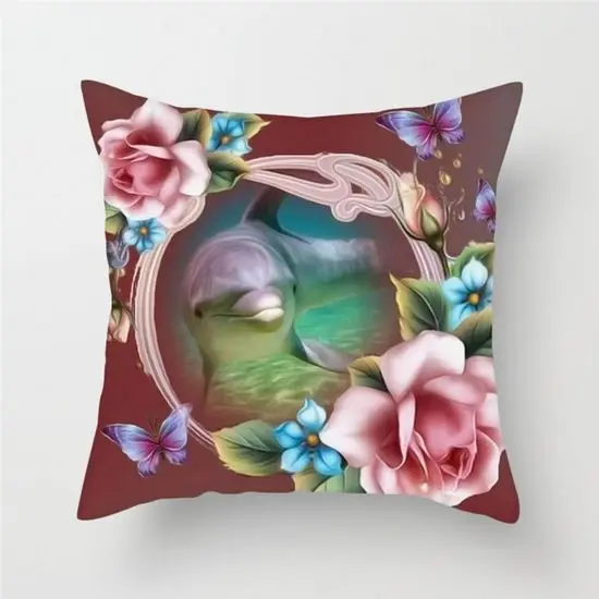 PC05113 Fuwatacchi Цветок Наволочка Одуванчик Подсолнух декоративные подушки для дома диван стул декор белый розовый красный наволочки с розами - Цвет: PC05113