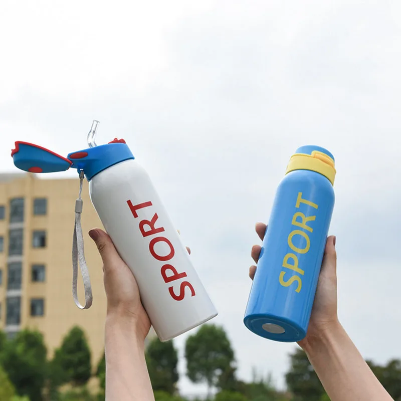 500 ml Нержавеющая сталь спорт кружка с ремнем пуля вакуумное пространство