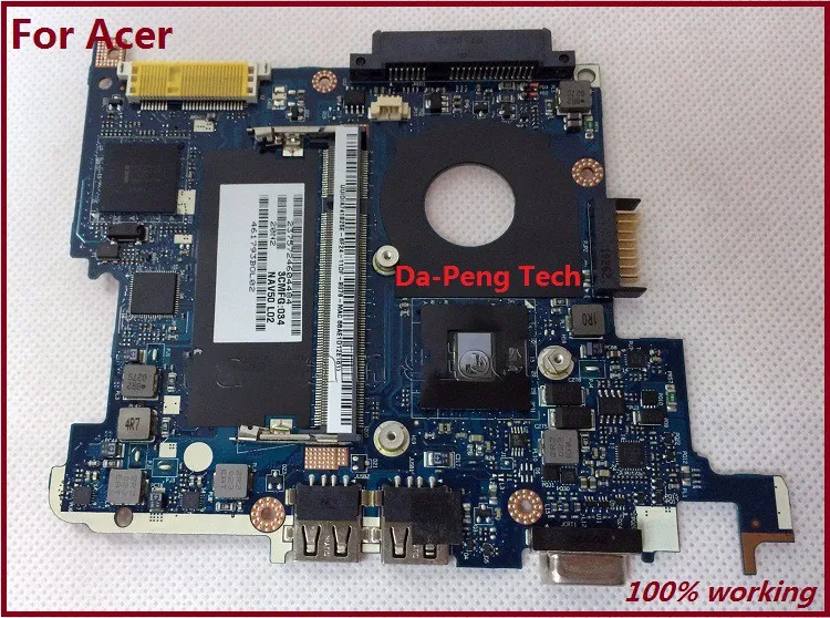 Материнская плата KEFU для ноутбука Acer Aspire One D260 LA 5651P с процессором NAV50 полный тест