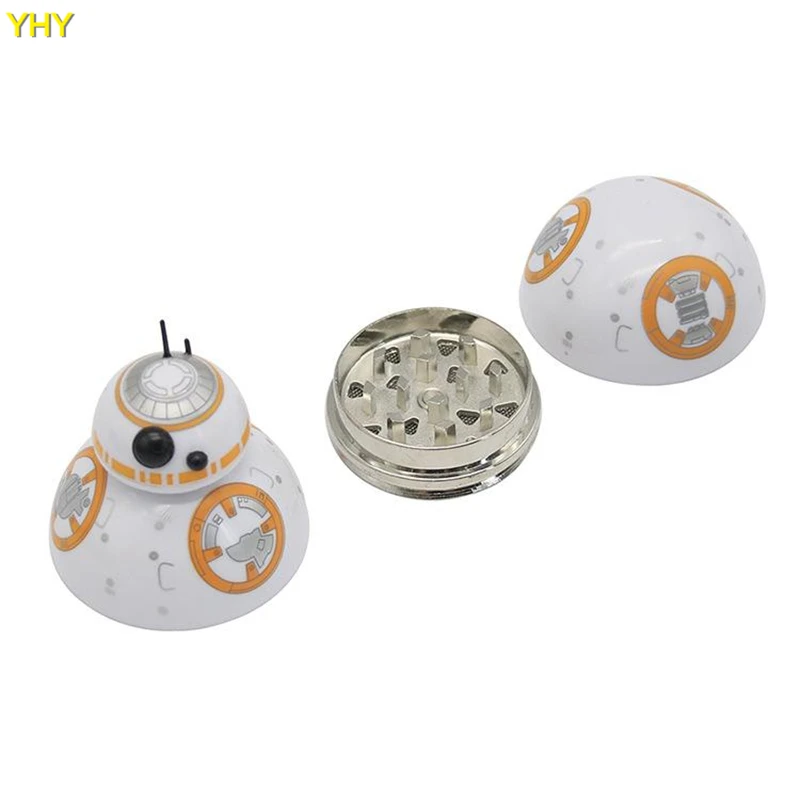 2018 Death Star Robot Herb Grinder 50mm 3 Parts Ball Shaped Metal 3PC Tobacco Crusher For Smoking Accessories | Дом и сад