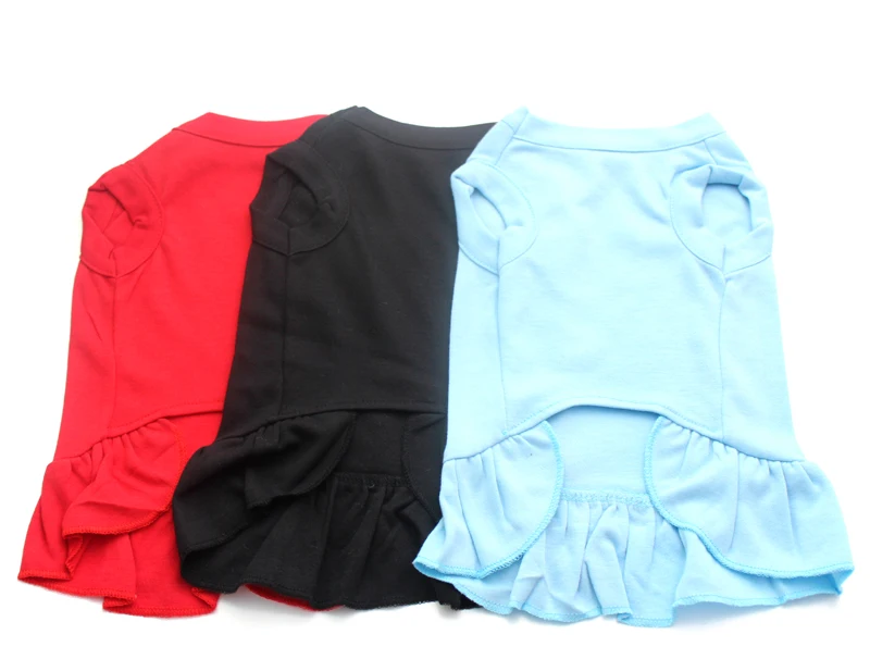Платье для собак рубашка жилет кошек и щенков 100% хлопок летняя одежда