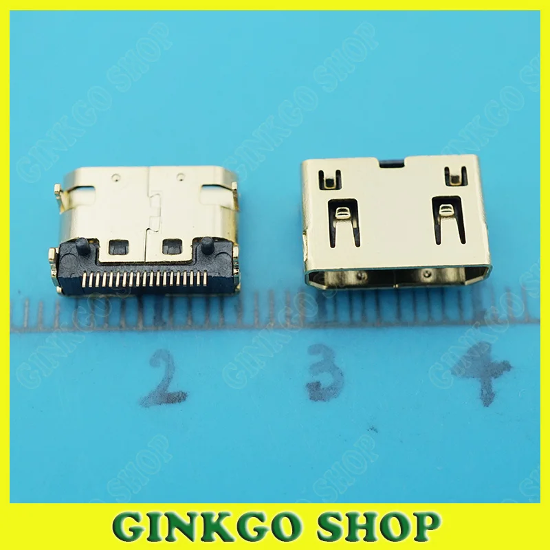 5 шт./лот Gold plationg MINI 19P HDMI совместимый разъем Джек 19 контактный типа 4DIP|connector hdmi|mini