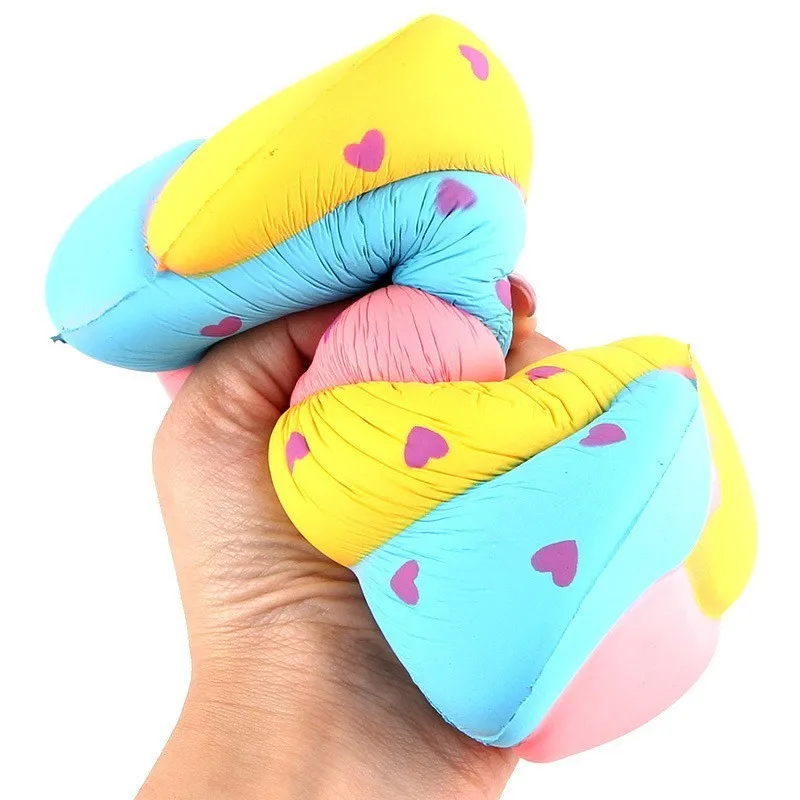 14 см Радуга конфеты хлопок мороженое мягкими замедлить рост Jumbo мягкий Squeeze Kawaii