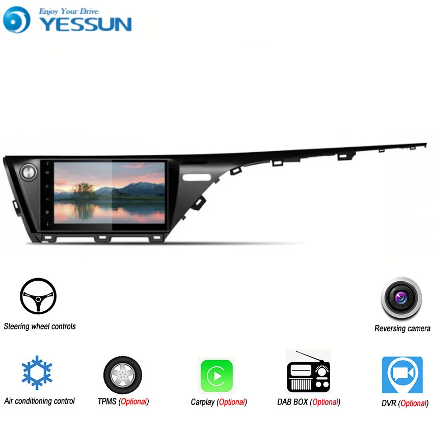 YESSUN Android 8,0 4G ram для Toyota Camry XV70 Автомобильный навигатор gps мультимедийный плеер Зеркало Ссылка Радио сенсорный экран