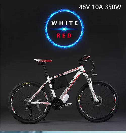 C1 x-передний фирменный 26 Дюймов 48V 500W 12A литий Батарея горный электровелосипед 27 Скорость электрические велосипеды горные, фара для электровелосипеда - Цвет: C1