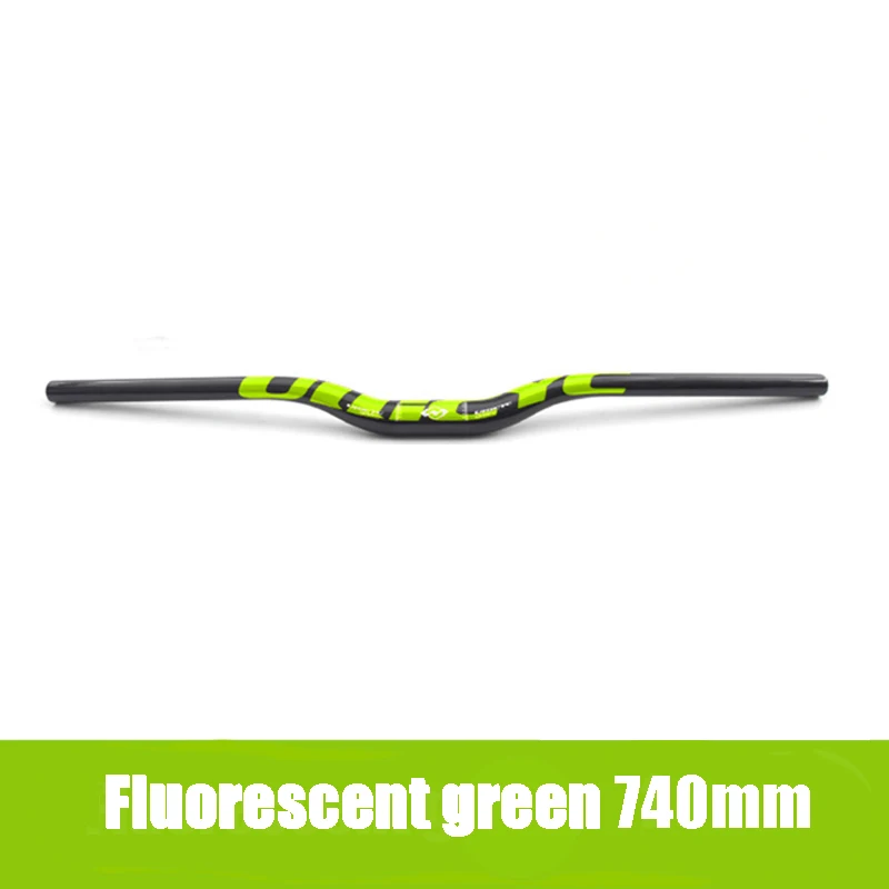 Rise X 740mm Флуоресцентный ullicyc горный велосипед часть труба из углеродистого волокна 3K полностью углеродный руль(плоский/подъемный) 31,8*580/600/620/640/660/680/700/720/740 мм - Цвет: Rise X 740mm