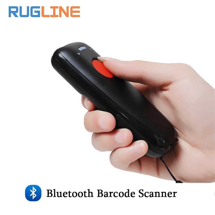 Мобильный беспроводной Bluetooth сканер штрих кода RUGLINE лазерный портативный