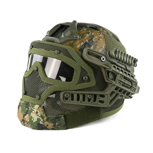 SINAIRSOFT, тактический шлем, новая система G4, ABS, полная маска для лица, с Goggle, для военного страйкбола, пейнтбола, армии, Быстрый Шлем - Цвет: JD