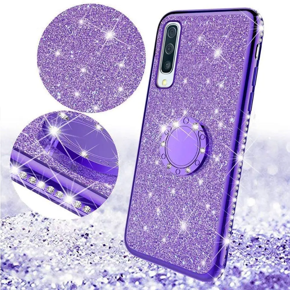 Алмазный чехол для Xiaomi Redmi Note 9 9s 8 Pro 8T 8A Ювелирное кольцо с подставкой Mi 10 CC9