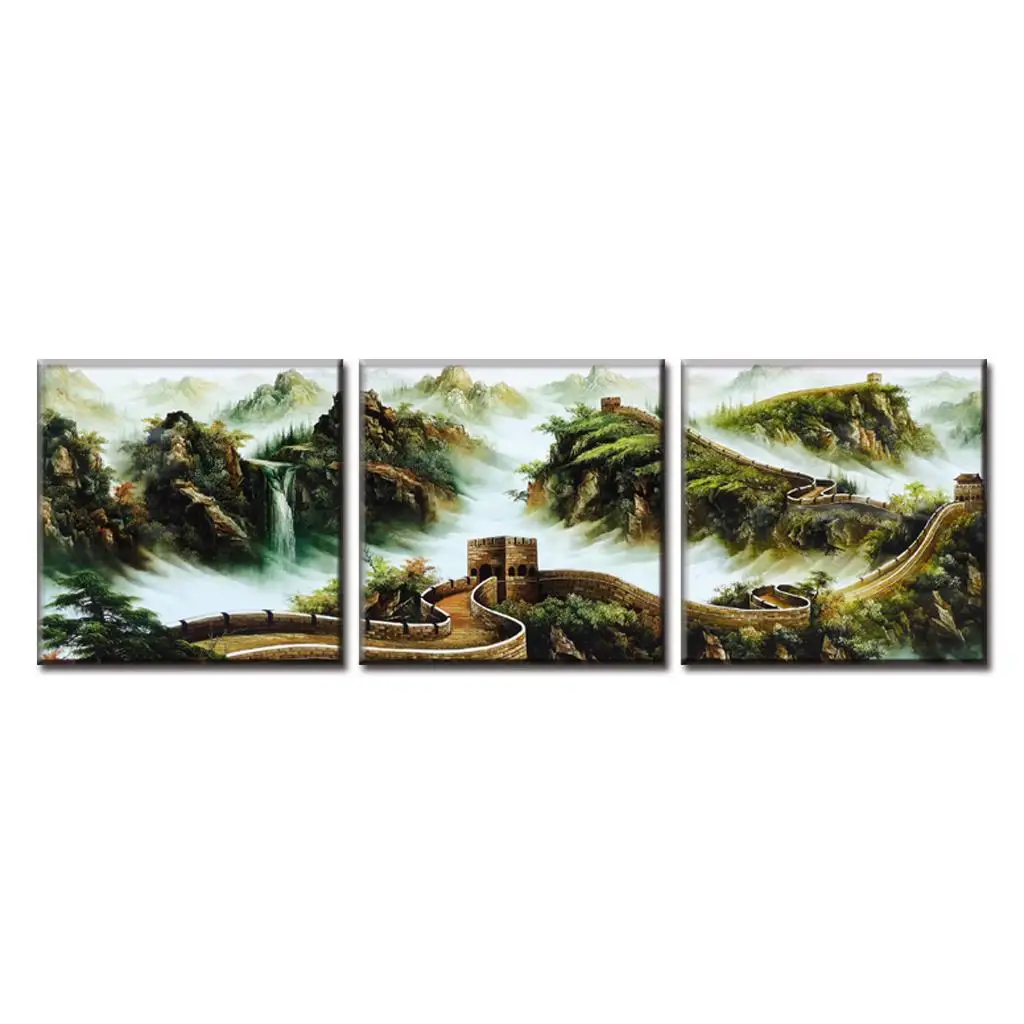 Скидка картина в рамке 3 шт./компл. традиционная китайская настенная живопись с