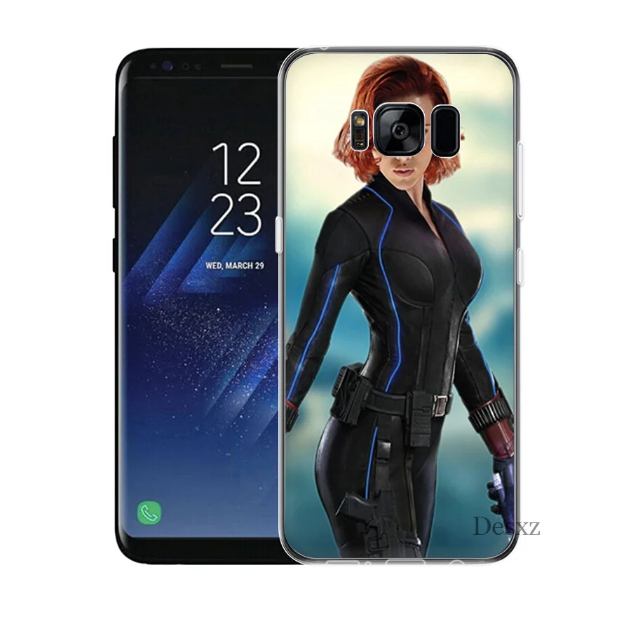 Чехол Desxz Black Widow для Samsung S8 S9 S10E S10 Plus S3 S4 S5 S6 S7 Edge Note 8 9 M10 M20 M30 | Мобильные телефоны и